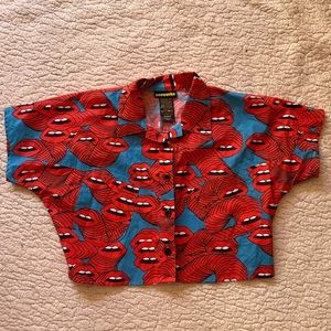 Nooworks Mouths western crop top